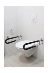 Pepe – Padded Folding Handicap Grab Bars for Toilet (x2 Units, 23″), Toilet H…