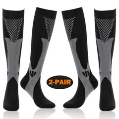 Compression Socks 2x Pairs High Performance Firm Calf Support, Size S M L XL 2XL