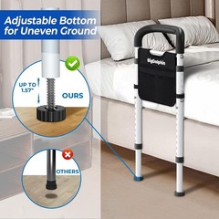 Bed Rail for Elderly Adults Safety Assist Cane Handle Support Steel Frame 350LB