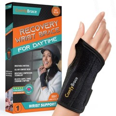 ComfyBrace Copper Infused Wrist Brace/Hand Large / Ex-Large, Black