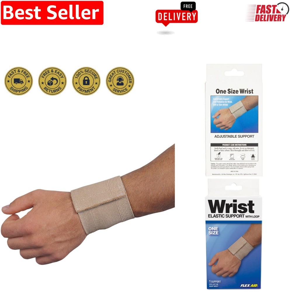 Comfortable Wrist Wrap with Elastic Loop – Ideal for Exercise & Weight Lifting