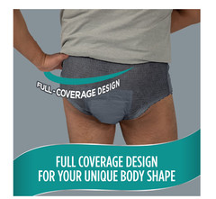 Assurance Men’s Incontinence Underwear, L/XL, Maximum Absorbency, 36 Count