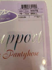 Rockers Cherokee True Support Compression Pantyhose 70 Den White Size Small NEW