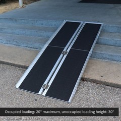 Titan Ramps 10′ Multi-Fold Aluminum Wheelchair Ramp – 600 lb. Capacity