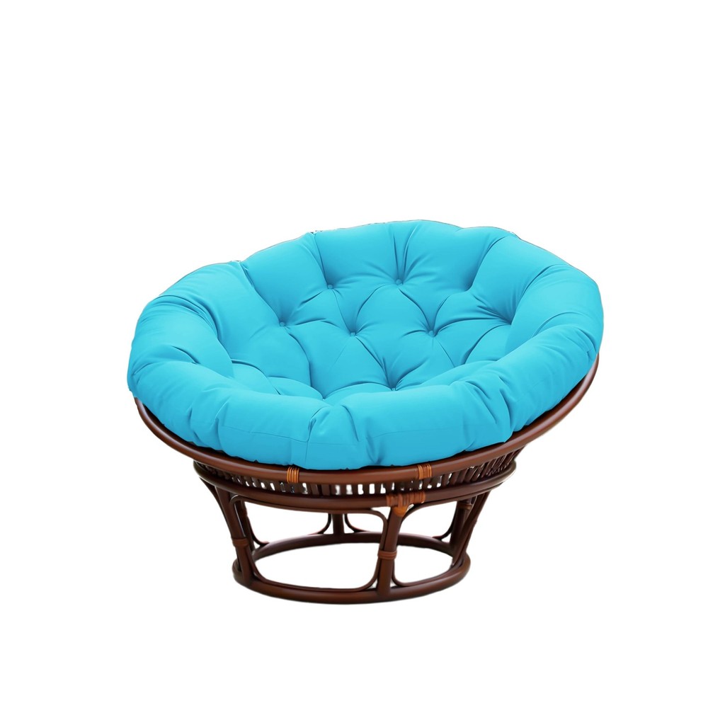 Luxurious Thick Papasan Round Cushion: Overstuffed Seat Pad for Patio & Swing