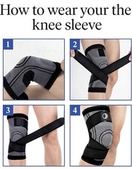 Koprez Unisex Medical Grade 2 Pack Compression Knee Sleeve Black Medium New