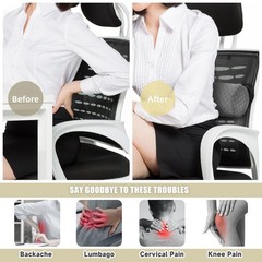 Lumbar Roll Pillow – Support Foam Cushion for Lower Back Pain, Office & Car