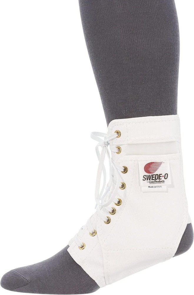 Swede-O Ankle Lok (XS White) Support with Knit Tongue, Exclusive Lacing System K