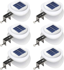 Outdoor Solar Gutter Lights – Solar Fence Lights Outdoor Waterproof LED Deck Lig