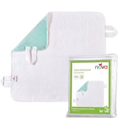 NOVA Waterproof Reusable Underpad, Cotton Bed Pad, Washable, 32″ x 36″