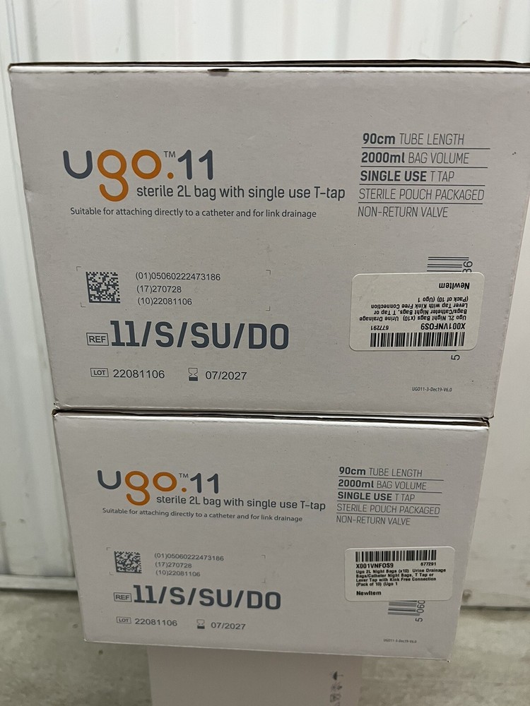 UGO 11 Sterile 2L Bag Single use T-Tap 90cm Tube (2) Boxes -10 CT. Each