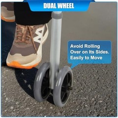 2 Pack Dual-Wheel for Walkers – 5 Inches Replacement Front Walker Wheels, All…