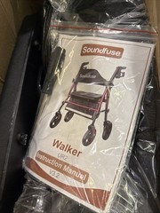 Walkers for Seniors, Rollator Walker with Seat, 8″ All Terrain Wheels, Double Su