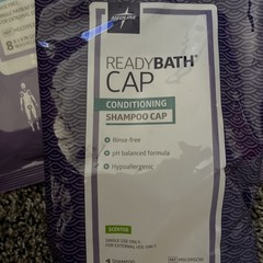 5 Pkgs of Medline ReadyBath Select Bathing Cloth Fragrance Free & Shampoo Cap