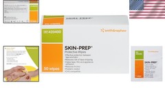 50 Count Skin-Prep Protective Wipes – Enhance Adhesion, Minimize Skin Trauma
