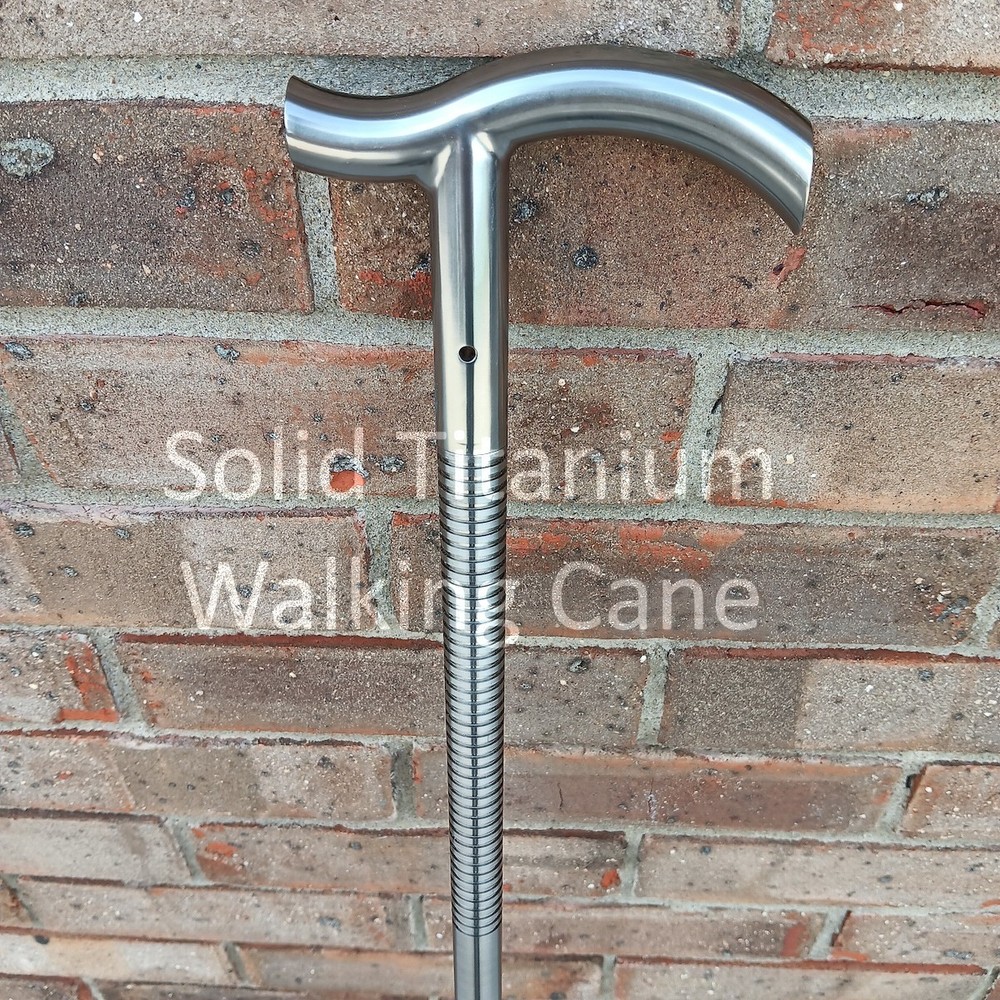 Solid Titanium Walking Cane – Derby Style T-Handle Extraordinary Custom Quality