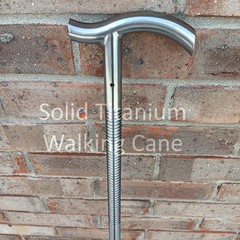 Solid Titanium Walking Cane – Derby Style T-Handle Extraordinary Custom Quality