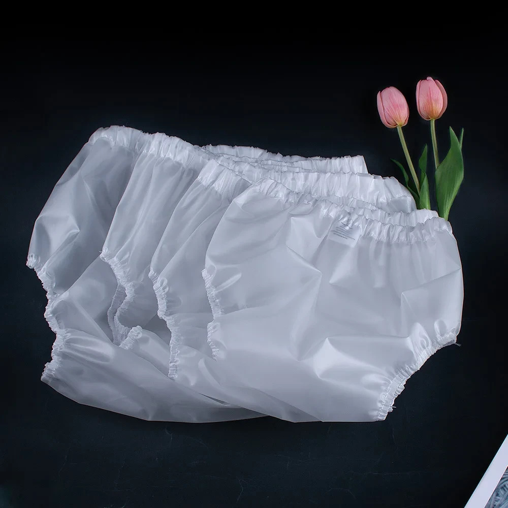 1PCS Clear Adult Waterproof TPU Incontinence Pants Reusable Plastic Diaper Cover