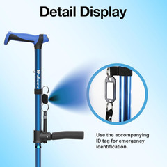 Adjustable Walking Cane for Men and Women, Heavy Duty All Terrain Collapsible