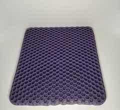 Purple Gel Seat Cushion, Honeycomb Grid Ergonomic Square Pad 17.5x17x1.5