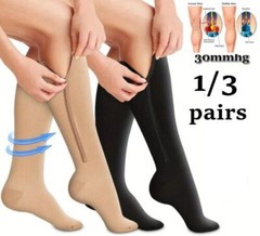 30-40mmHg Knee High Medical Compression Stockings Varicose Veins Surgical Socks