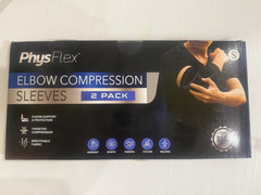 5 Physflex Elbow Brace 2 pack Tennis Elbow Pain Relief Compression Sleeve SMALL