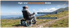 Foldable Electric Wheelchairs 80lb Reclining Motorized 15Miles Adjustable Height