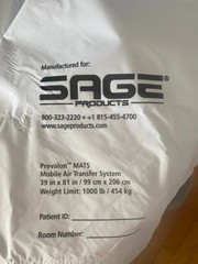 New SAGE Prevalon INFLATABLE MAT MOBILE AIR TRANSFER SYSTEM 39″ X 81″