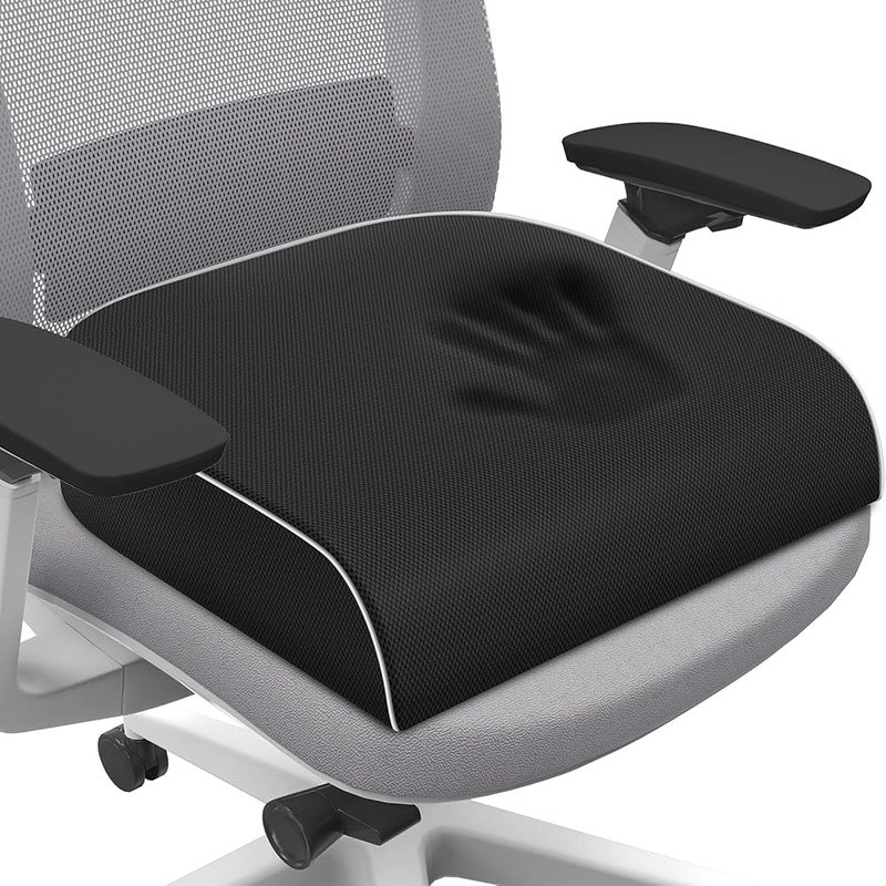 Memory Foam Seat Cushion Ergonomic Comfort Removable Cover Office Car Travel New