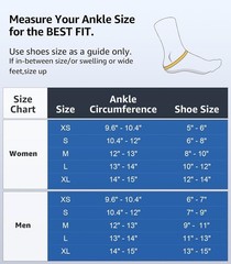 Slim-Fit Ankle Brace with Quick Lace-Up & 2 Shaped Pads for Sports M 12-13”