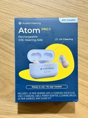 Audien Hearing ATOM PRO 2 Wireless Rechargeable OTC Hearing Aids (NEW SEALED)