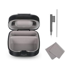 Hearing Aid Hard Case Pocket Size With Cleaning Cloth Brush Tools For Sound Ampl