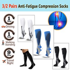 Compression Socks for Men Women 20-30 mmHg Knee High Sports Travel Athletic US