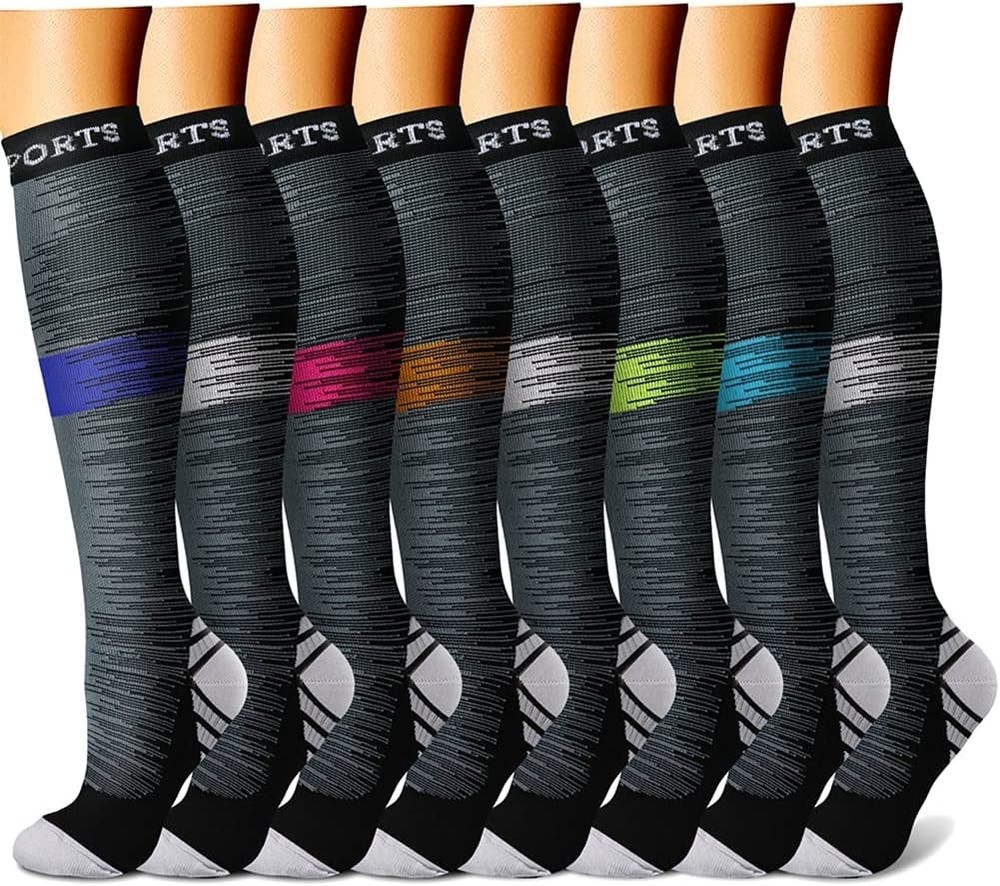 Knee High Compression Socks for Cycling & Running – 15 Color Options Available