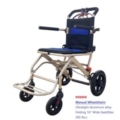 Manual Wheelchairs 20 lbs Aluminum alloy Folding 16″ Wide Seat (Max 265 lbs.)
