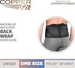 Rapid Relief Unisex Back Brace – Hot/Cold Therapy Adjustable Fit 30-48 inches