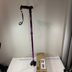 Rehand Walking Cane Foldable Adjustable Tool Collapsible Black All Terrain