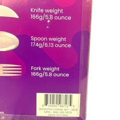 Mars Wellness Weighted Utensils Set 3 Piece Fork Knife Spoon Adaptive Heavy Duty