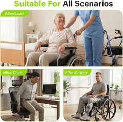 Wheelchair Cushions, Bed Sore Cushion 2-Piece Set – Wheelchair Lumbar Pillow,Gel