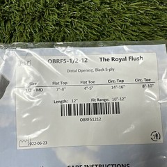 Amputee/Stump SYMES TUBE Sock w/Elasticated Top OBRF5-1/2-12 The Royal Flush