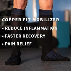 Copper Fit Mobilizer Easy On Off Socks 20mmHg Large X 3 Pack Circulation Relief