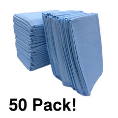 50 Pack! Wave Health Products 23×36 Heavy Absorbency Bed Pad, Disposable