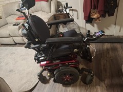 iLevel Electric Power Wheelchair 6-Wheel Red/Black Joystick Headrest Seat Belt