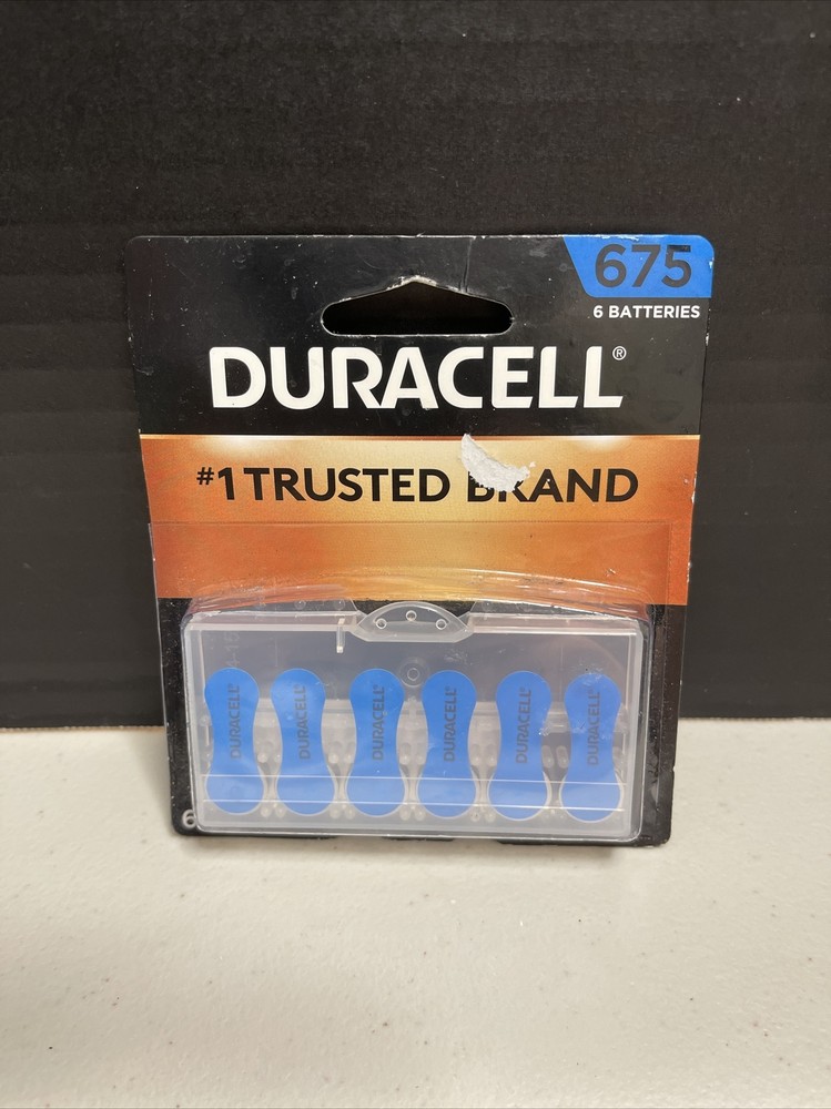 Duracell Hearing Aid Batteries Size 675 (Blue) 6 Pack Expires March 2024 Sealed