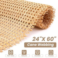 24″ X5Ft Width Rattan Natural Cane Webbing, Rattan Roll Cane Webbing Roll for Ca