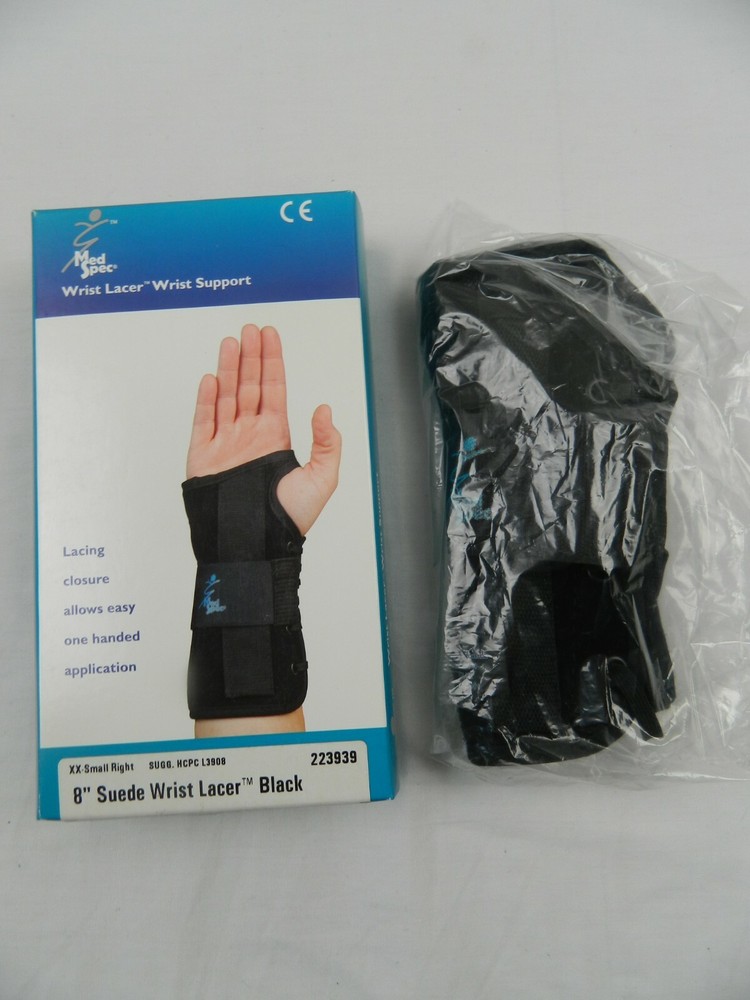 MED SPEC 223939 SUEDE WRIST LACER 8″ XX-SMALL RIGHT BLACK