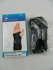 MED SPEC 223939 SUEDE WRIST LACER 8″ XX-SMALL RIGHT BLACK