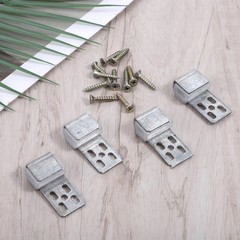 Ezymivs 10 PCS Couch Spring Clips, 15.7″x8.6″-10PCS(40Screws), White&silver