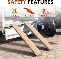 Salcod Aluminum Ramp Top Kit 2″x8″ Heavy Duty 700lbs for Truck ATV