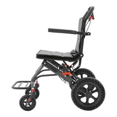 Medical Super Light Foldable Wheeled Transport Chair with Carry Bag 100KG